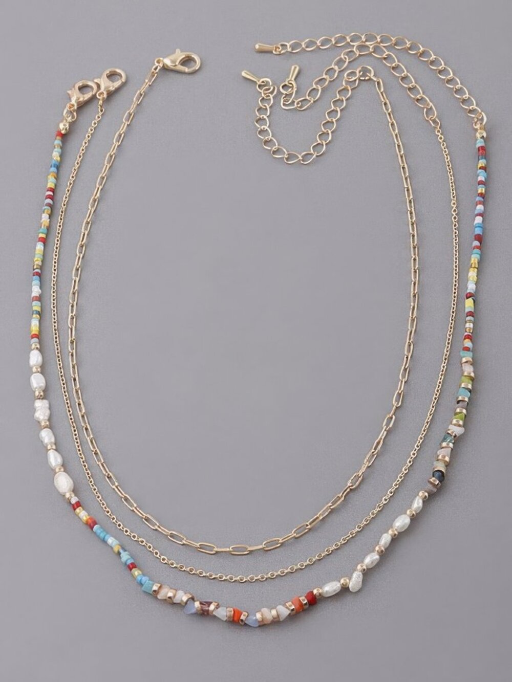 Bead N Chain Choker Necklace